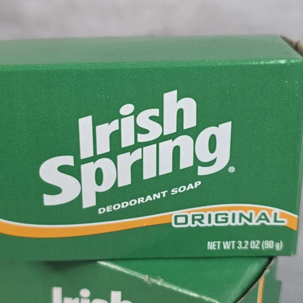 Irish Spring Original Soap Bars Old Formula No Flaxseed Linseed Oil Vintage 2pcs